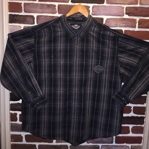 Harley Davidson Long Sleeve Button Down Shirt